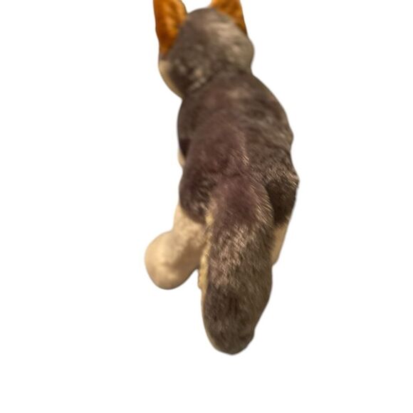 Aurora Kids Wolf Husky Dog Plush Stuffed Animal Realistic Black Eyes Gray White - Picture 4 of 11